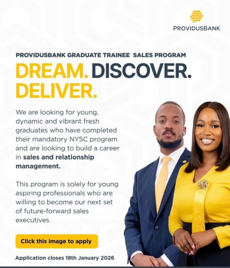 Nationwide Career Opportunities at Providus Bank