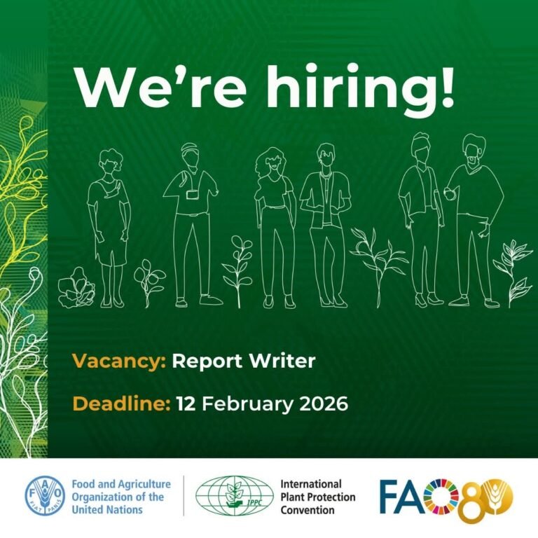 VACANCY: Report Writer — International Plant Protection Convention (IPPC)