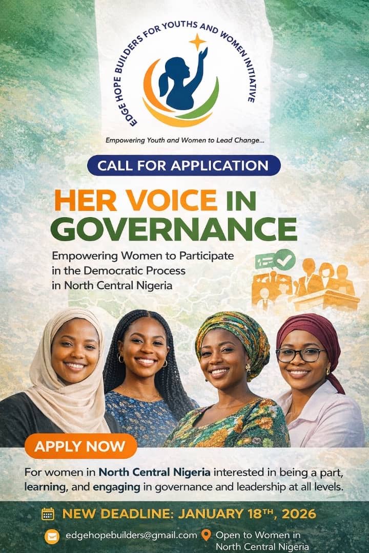 Call for Applications: Her Voice in Governance Project – Empowering Women in North Central Nigeria
