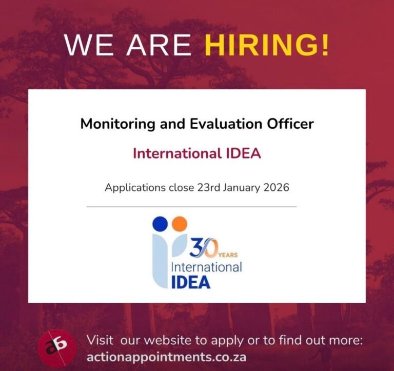 Career Opportunity: Monitoring and Evaluation Officer – International IDEA (Nigeria)