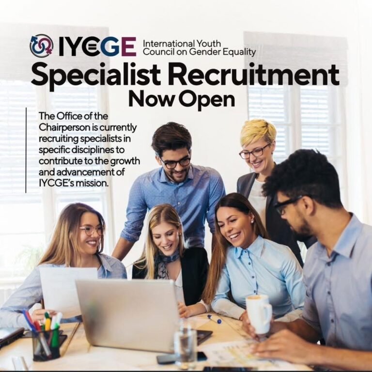 Vacancies at International Youth Council for Governance and Engagement (IYCGE)