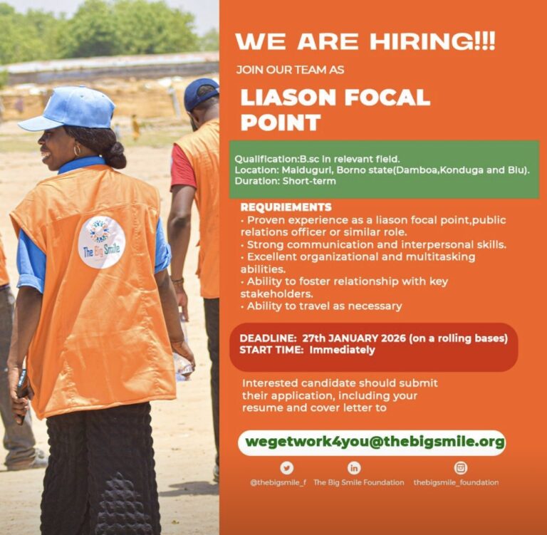 CAREER OPPORTUNITY: LIAISON FOCAL PERSON