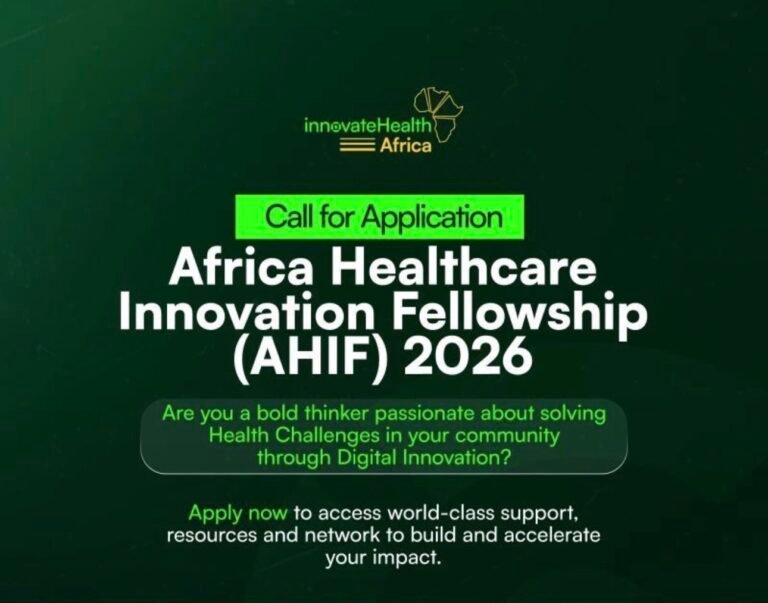 Africa Healthcare Innovation Fellowship (AHIF) 2026