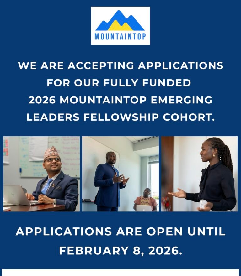 Apply to the Mountaintop Emerging Leaders Fellowship (ELF).