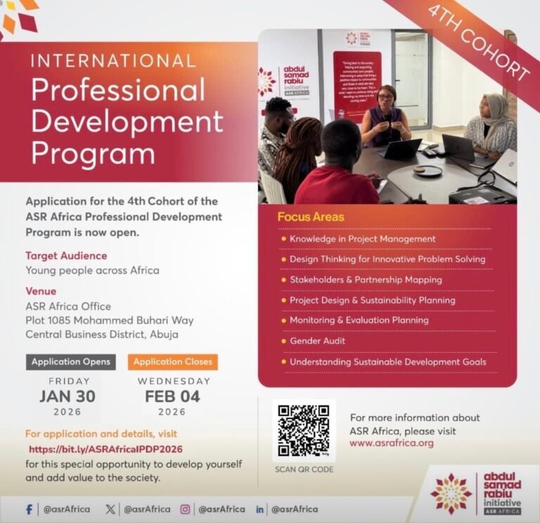 Apply to the ASR Africa International Professional Development Program