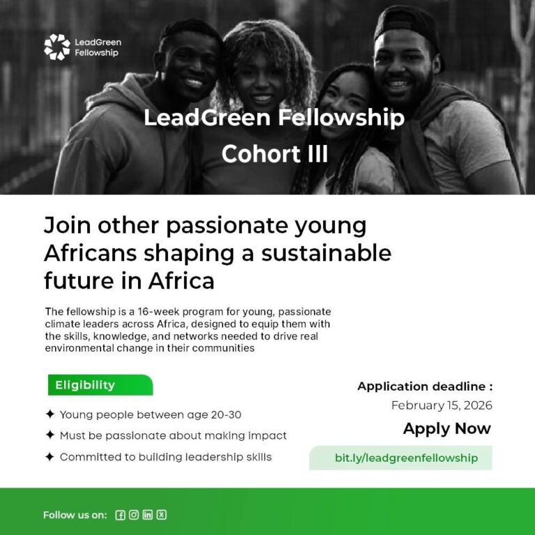 Call for Applications – LeadGreen Fellowship Cohort III