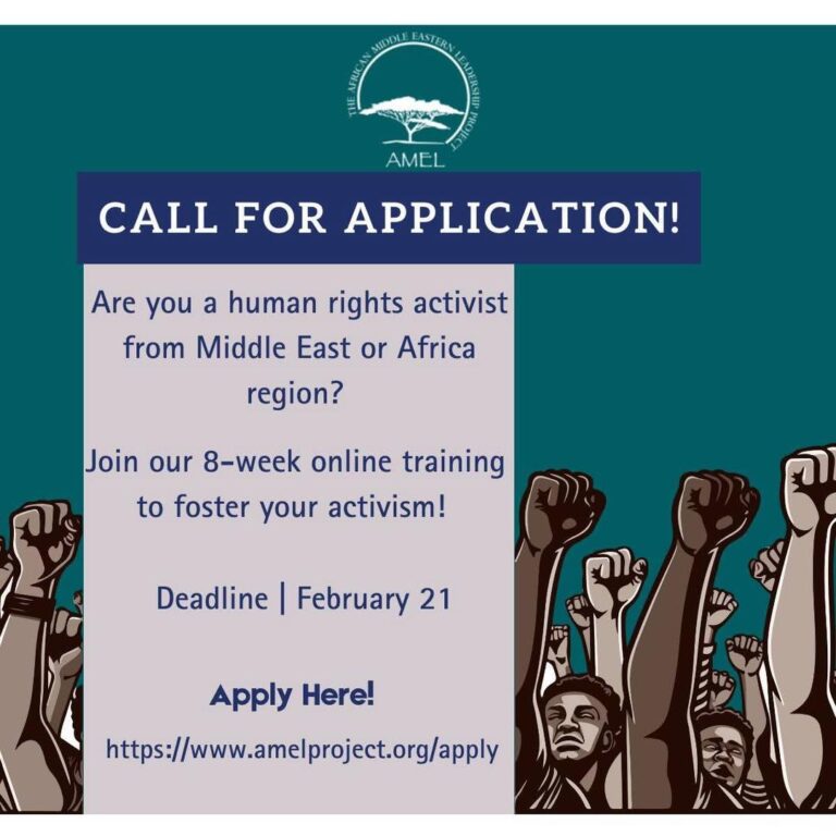 AMEL Institute Online Activist Training Program Spring 2026