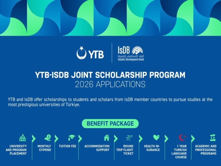 Apply to the YTB – Islamic Development Bank (ISDB) Joint Scholarship Program 2026