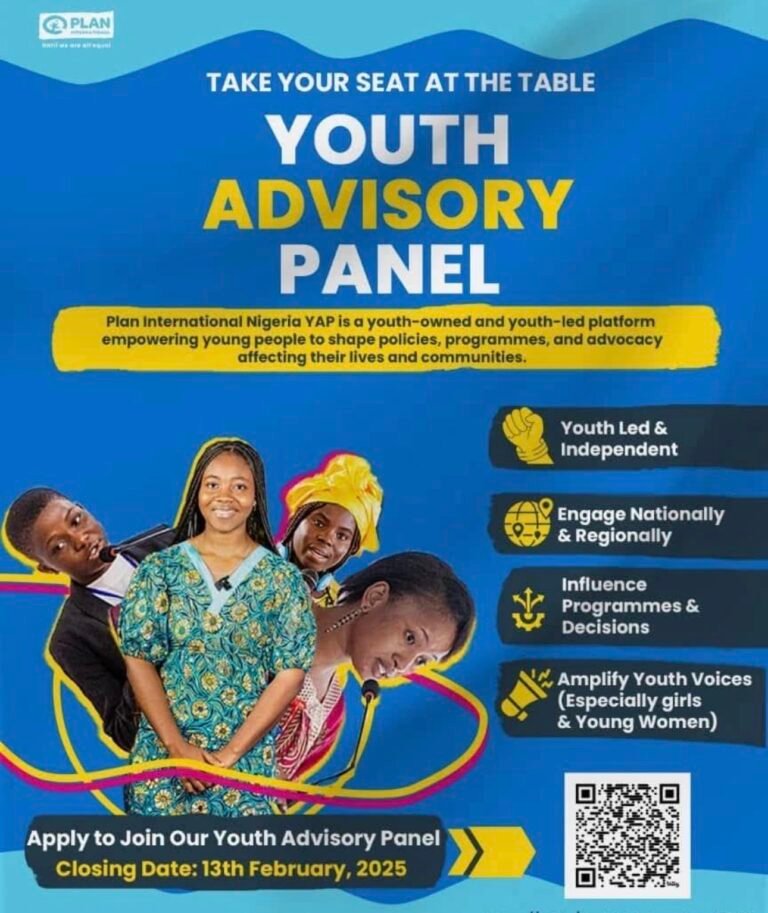 Apply Now: Plan International Nigeria – Youth Advisory Panel (YAP) 2026