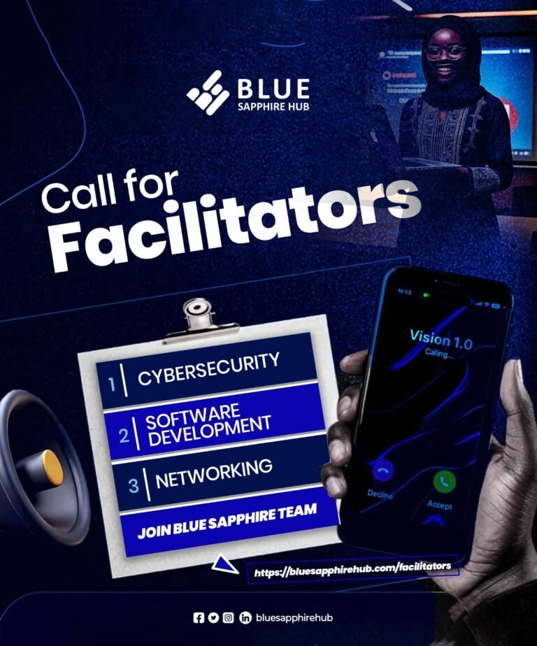 Call for Facilitators with Blue Sapphire Hub