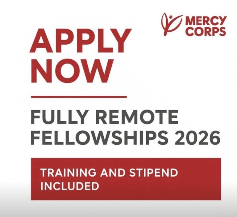 Mercy Corps Global Fellowship 2026 — Fully Funded (Open to Graduates Worldwide)