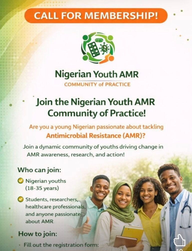 Apply to join Nigerian Youth AMR Community of Practice