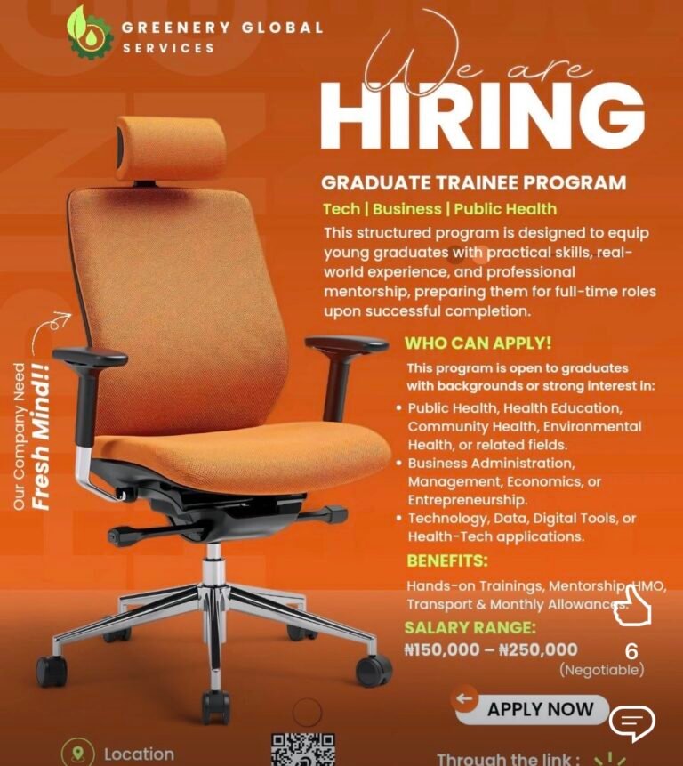Greenery Global Services Graduate Trainee Programme 2026