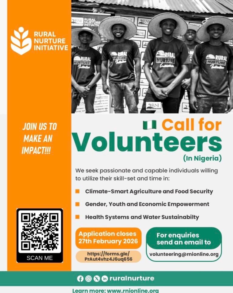 Call for Volunteers – Nationwide (Nigeria)