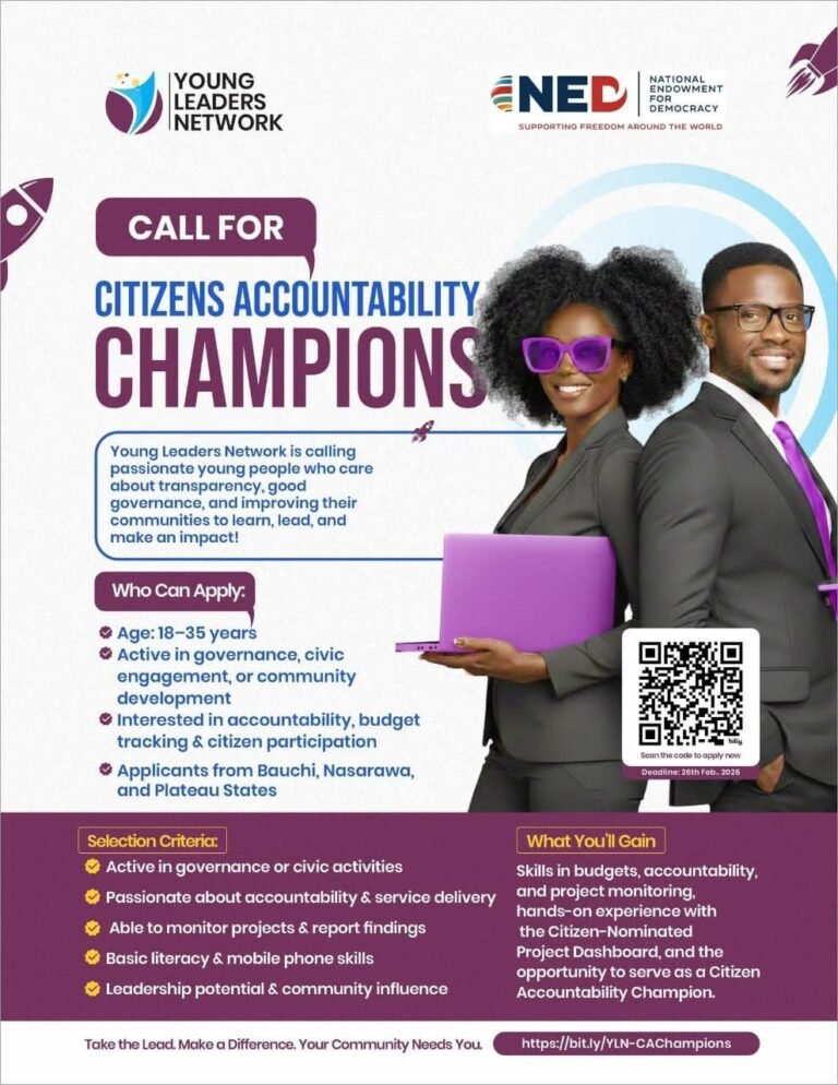 Young Leaders Network — Call for Citizens Accountability Champions