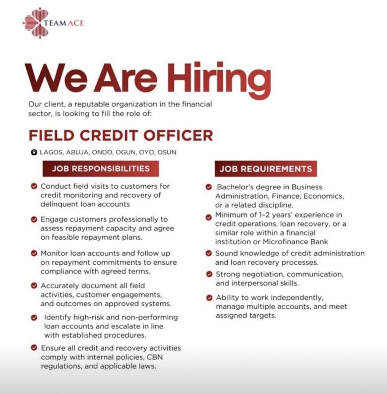 TeamAce is recruiting multiple vacancies