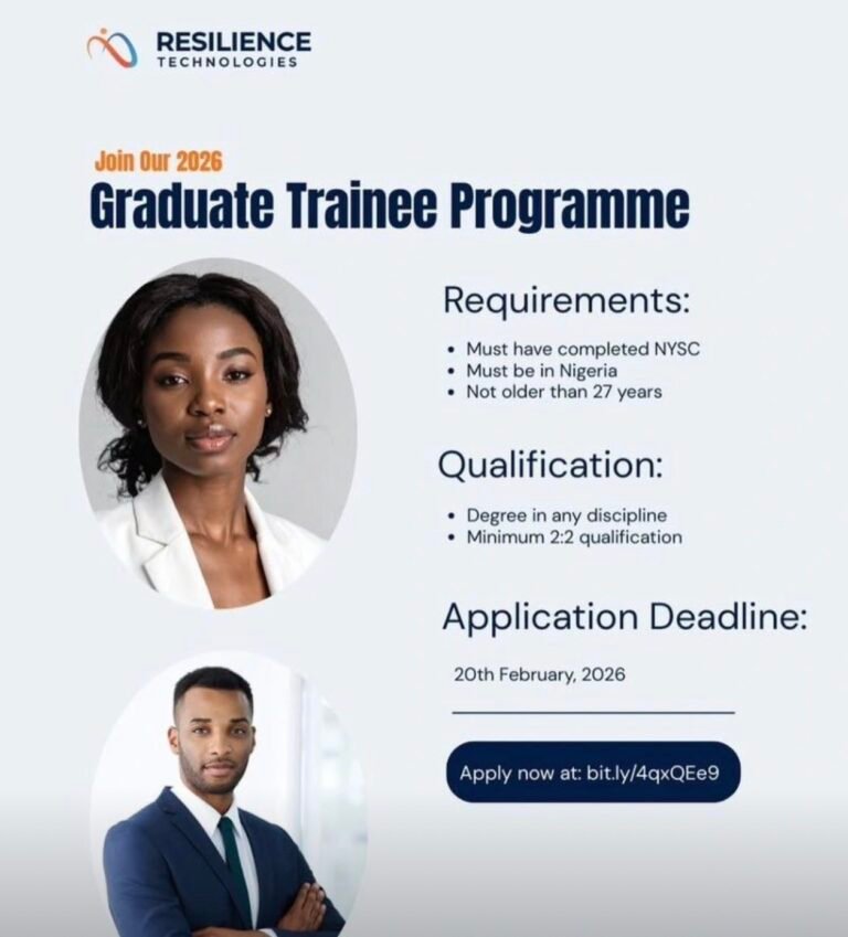 Resilience Technologies Graduate Trainee Programme