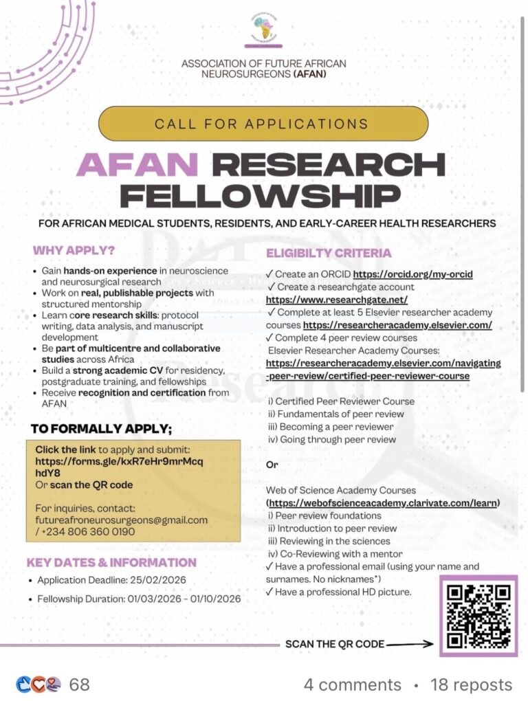 AFAN Research Fellowship Programme