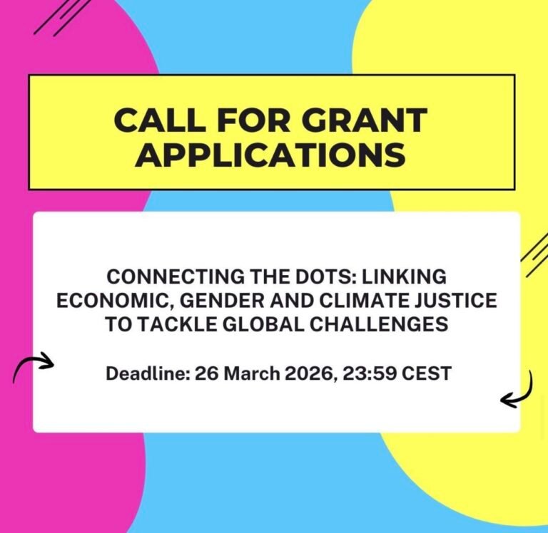 Call for Grant Applications  Connecting the Dots Economic Gender and Climate Justice