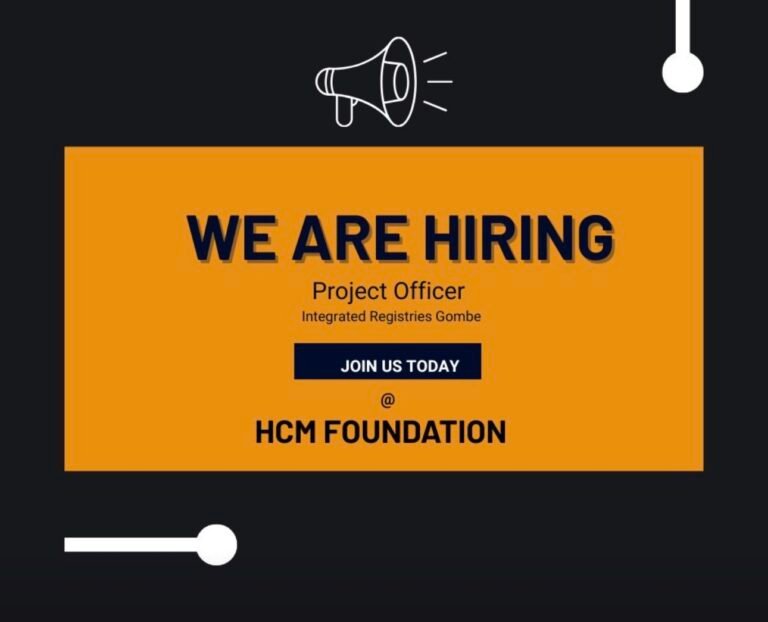 Vacancies at Hope, Compassion and Mercy Foundation in Gombe