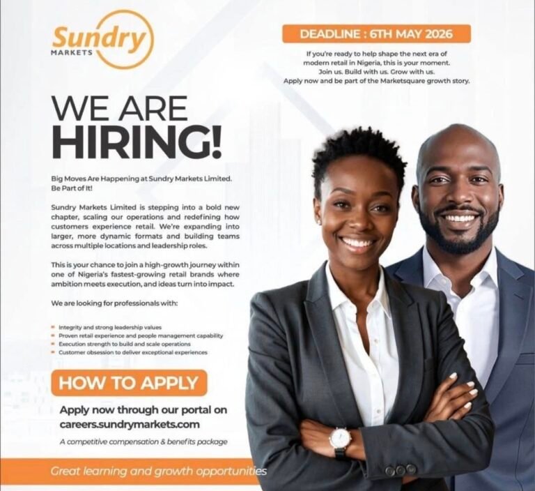 Job Vacancies at Sundry Markets Limited