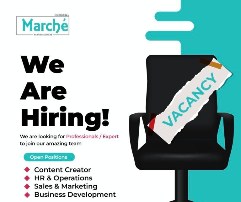 Vacancies at Marché Solutions Limited