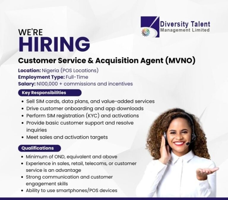 Diversity Talent Management Limited is hiring