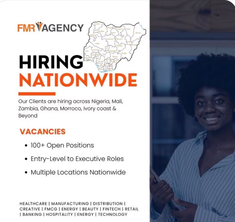 Nationwide Recruitment Opportunity From FMR Agency