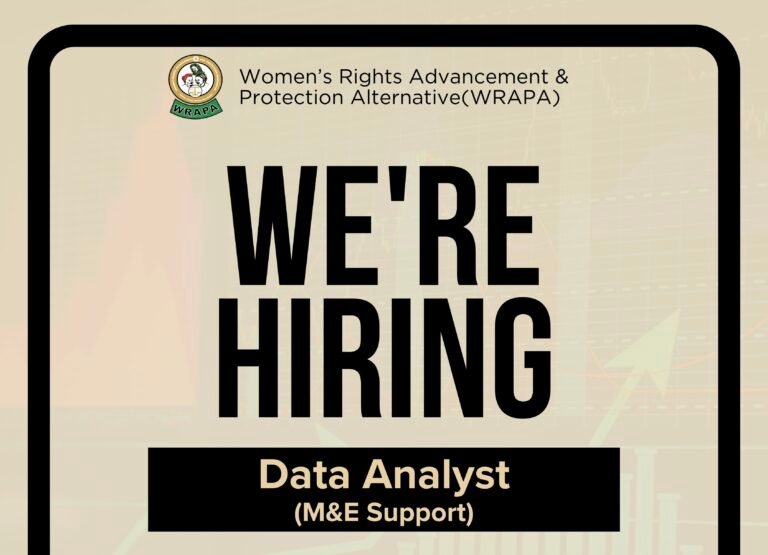 Job Opportunity at Women’s Rights Advancement and Protection Alternative (WRAPA)