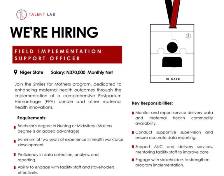 Field Implementation Support Officer jobs in Niger