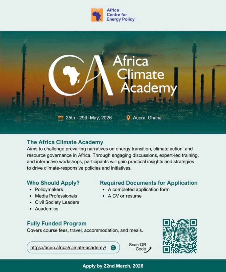 Applications Open: Africa Climate Academy 2026