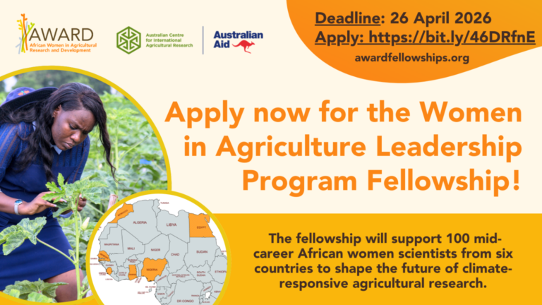 Call for Applications: Women in Agriculture Leadership Program Fellowship