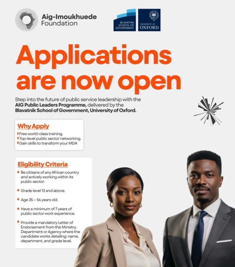 Apply to the AIG Public Leaders Programme