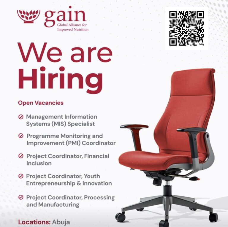Vacancies at The Global Alliance for Improved Nutrition (GAIN)