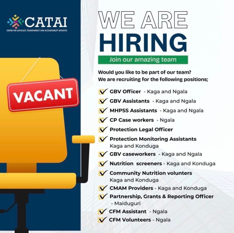 Vacancies at CATAI in Borno