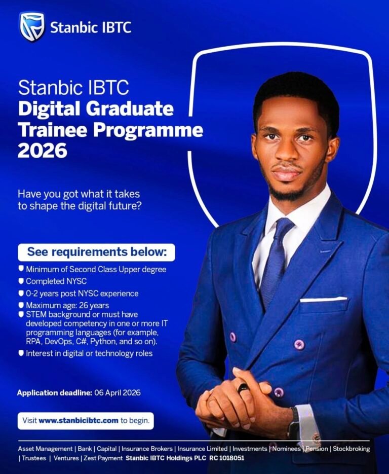 Stanbic IBTC Digital Graduate Trainee Programme