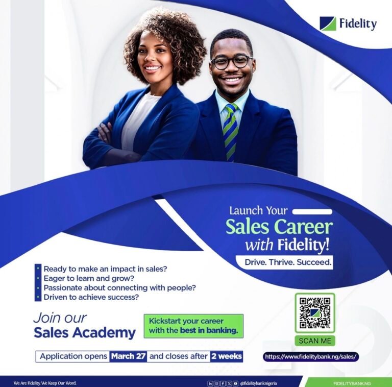 Fidelity Bank Sales Academy Programme