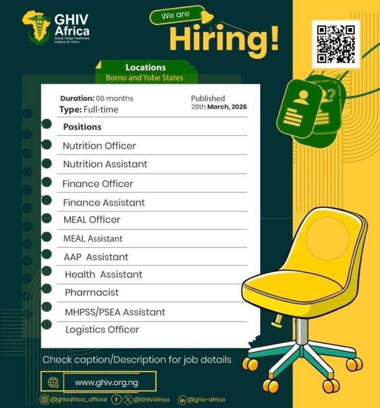 Job Opportunities at Global Village Healthcare Initiative for Africa