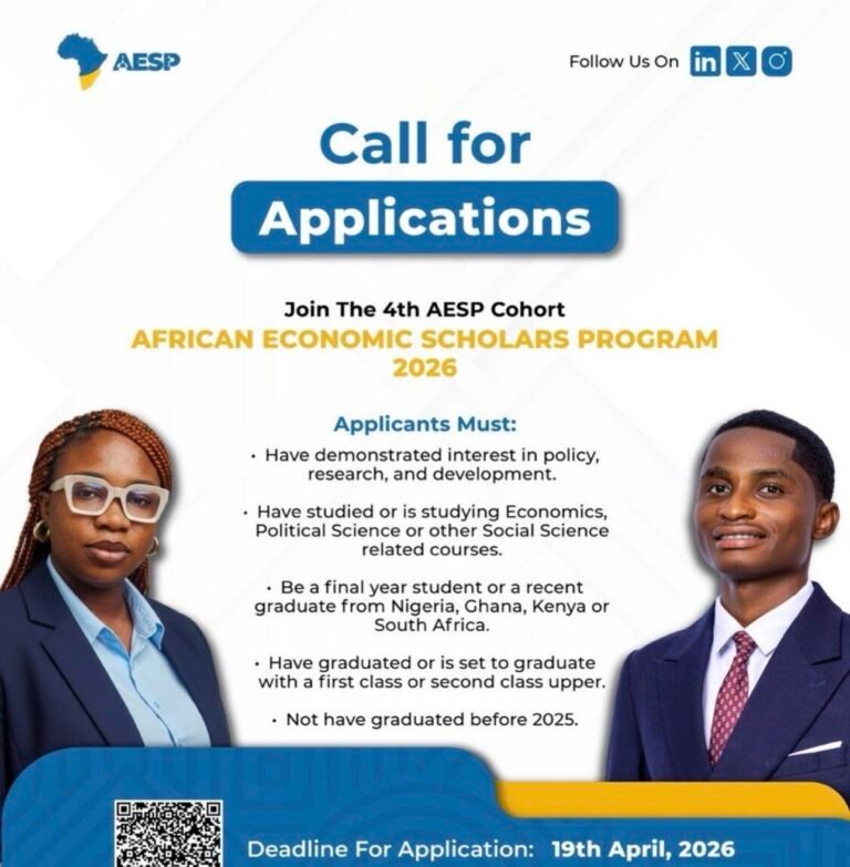 Call for Applications African Economic Scholars Program 2026
