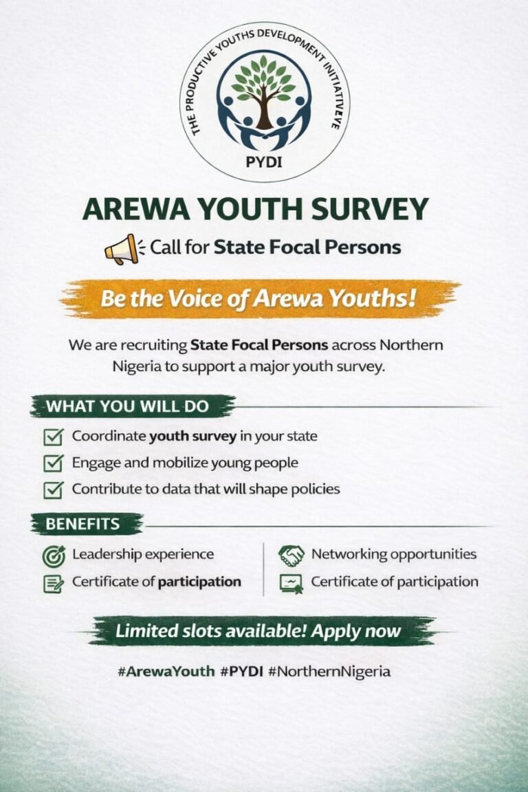 Apply to opportunity with Productive Youths Development Initiative
