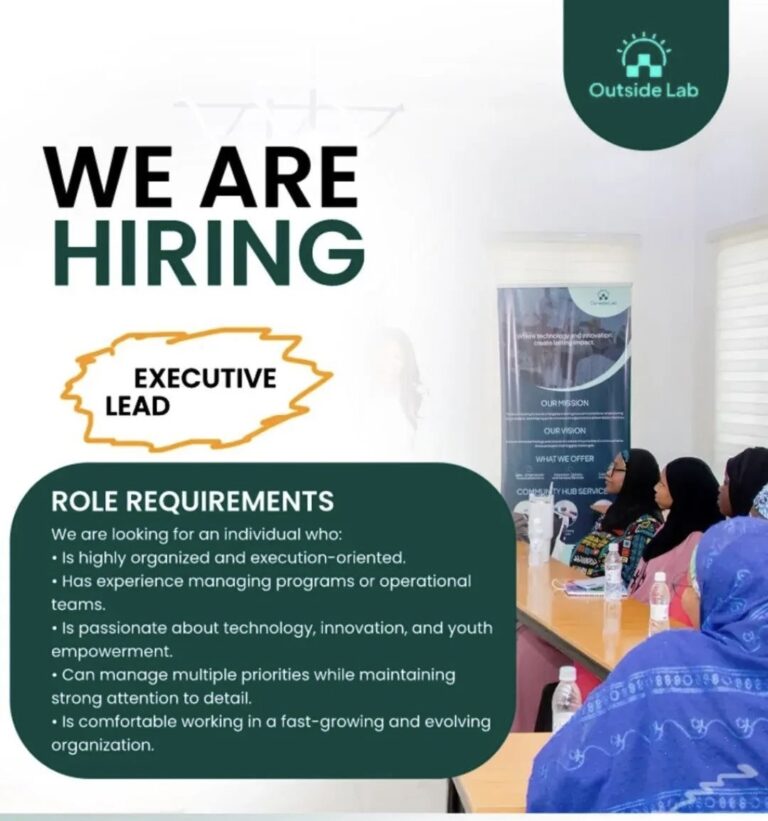 Vacancies at Outside Lab in Kano