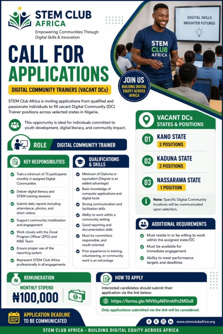 CALL FOR APPLICATIONS – DIGITAL COMMUNITY TRAINERS