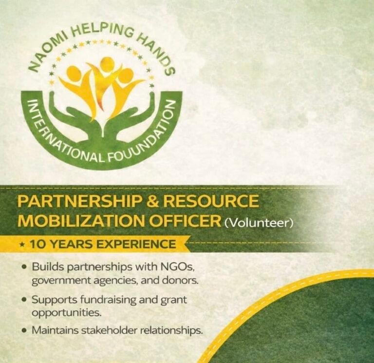 Vacancies at Naomi Helping Hands International Foundation