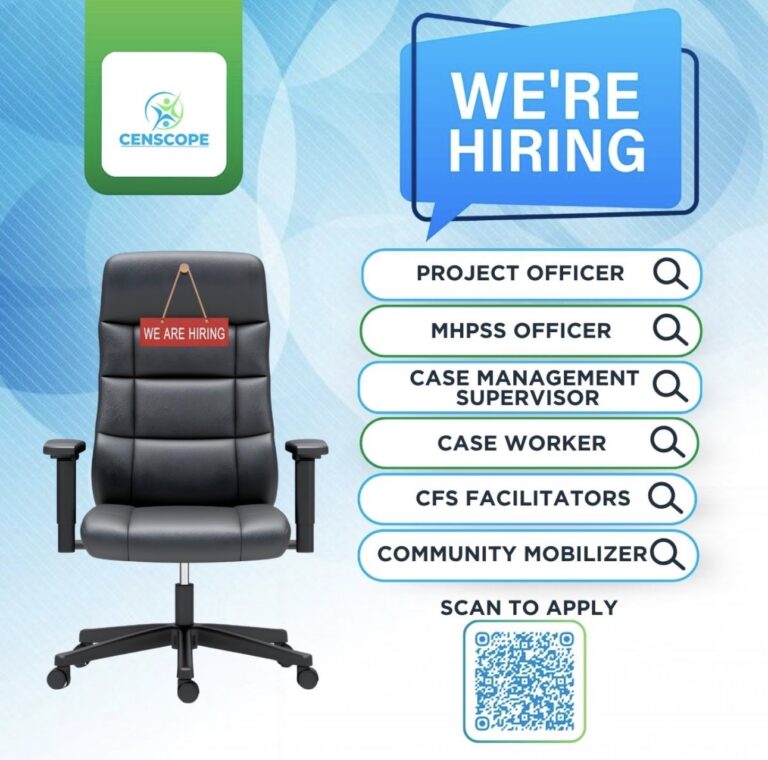 Vacancies at Centre for Social Cohesion, Peace and Empowerment (CENSCOPE)