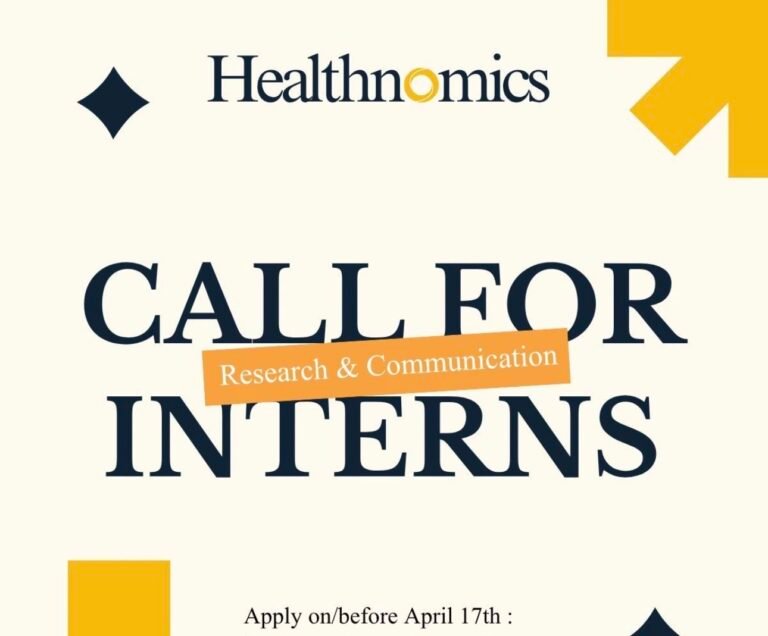 CALL FOR RESEARCH & COMMUNICATION INTERNS AT HEALTHNOMICS