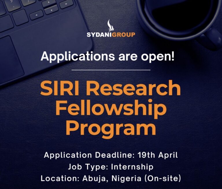The Sydani Institute for Research and Innovation (SIRI) Fellowship program