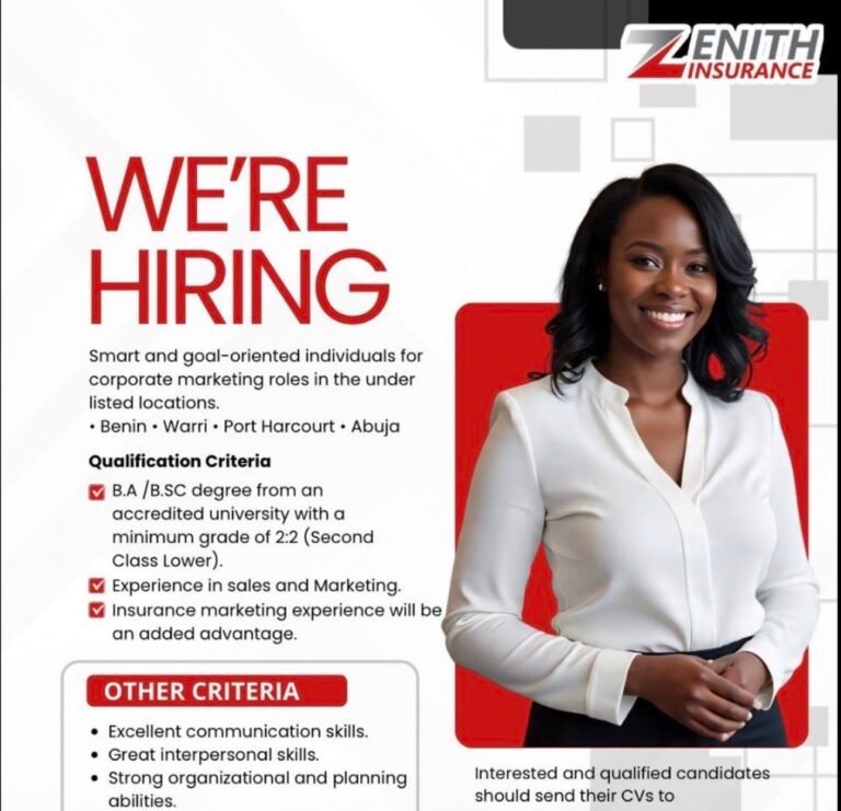 Jobs at The Zenith Insurance