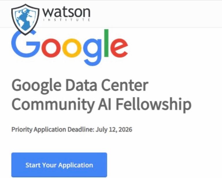 Google Data Center Community AI Fellowship 2026
