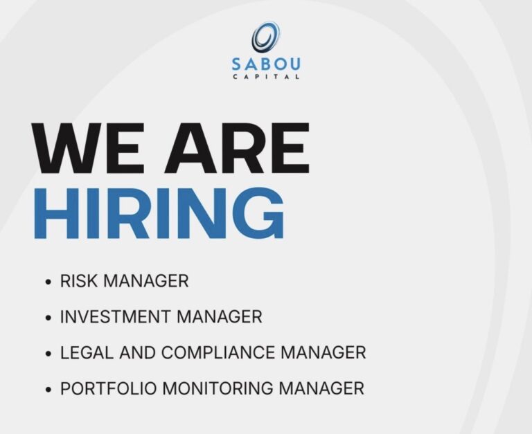 Apply to vacancies with Sabou Capital