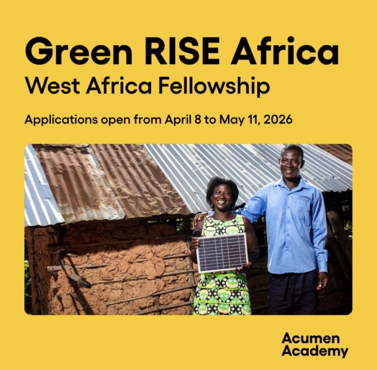 Call for Applications: Green RISE Africa Fellowship